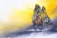 Ali Abbas, From Series of Gard Baad, 15 x 22 inch, Watercolor on Paper, Figurative Painting-AC-AAB-306